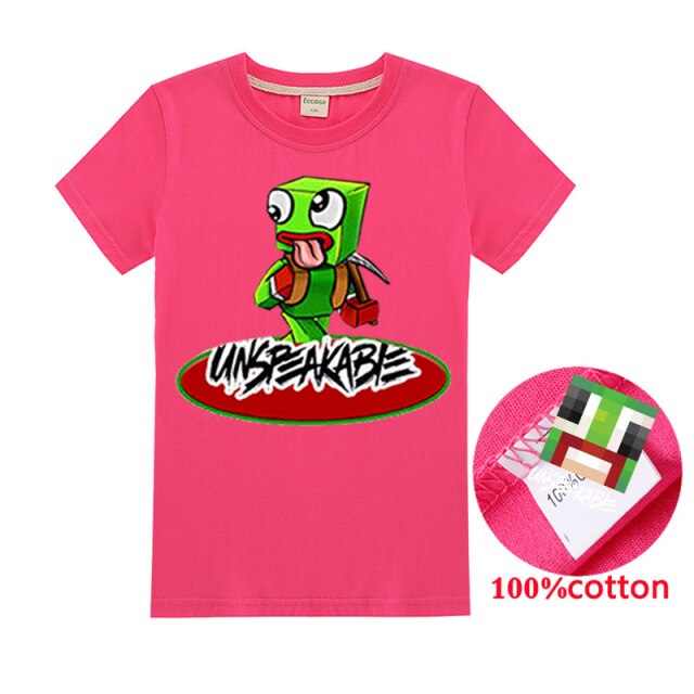 New-2020-Unspeakable-Inspired-T-Shirt-Youtube-Gaming-Vlog-Kids-oiusweatshirt-Children-T-Shirt-Girl-Tops