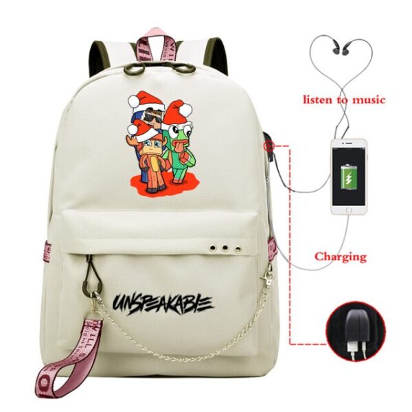 UNSPEAKABLE-Merch-Printed-Backpack-for-Teenage-Boy-Girl-USB-Charging-lkSchool-Bags-Canvas-Women-Backpacks-Travel